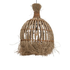 Plafonnier suspension luminaire abat jour naturel 60x90 cm