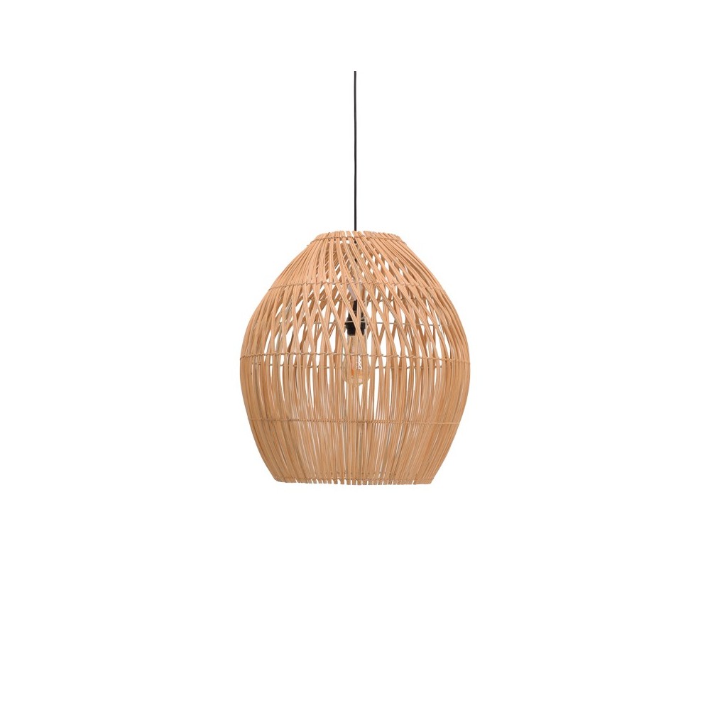 Plafonnier suspension luminaire rotin abat jour 50x40 cm Plafonnier suspension luminaire rotin abat jour 50x40 cm