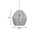 Plafonnier suspension luminaire rotin abat jour 50x40 cm