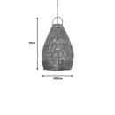 Plafonnier suspension luminaire abat jour marron 50x50x70 cm