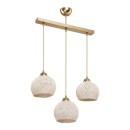 Suspension luminaire plafonnier trois lumières doré 50x18x85 cm