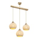 Suspension luminaire plafonnier trois lumières doré 50x18x85 cm