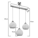 Suspension luminaire plafonnier trois lumières doré 50x18x85 cm
