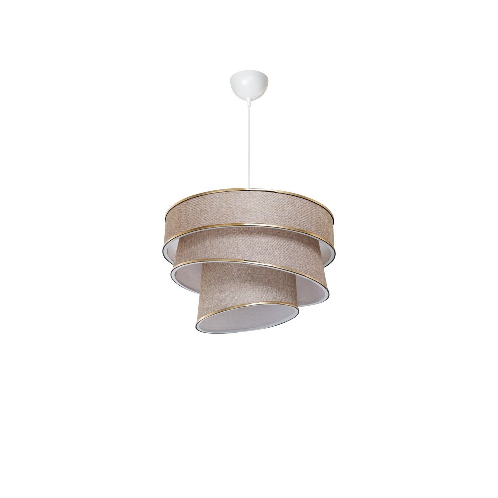 Plafonnier suspension luminaire tissu abat jour beige 38x65 cm Plafonnier suspension luminaire tissu abat jour beige 38x65 cm