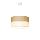 Plafonnier suspension luminaire tissu abat jour naturel 38x55 cm