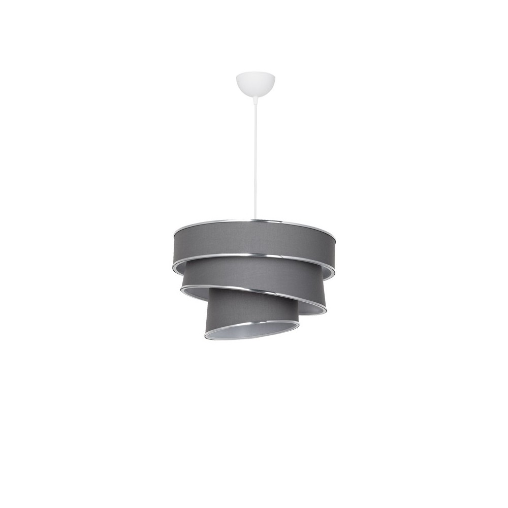 Plafonnier suspension luminaire tissu abat jour gris 38x65 cm Plafonnier suspension luminaire tissu abat jour gris 38x65 cm