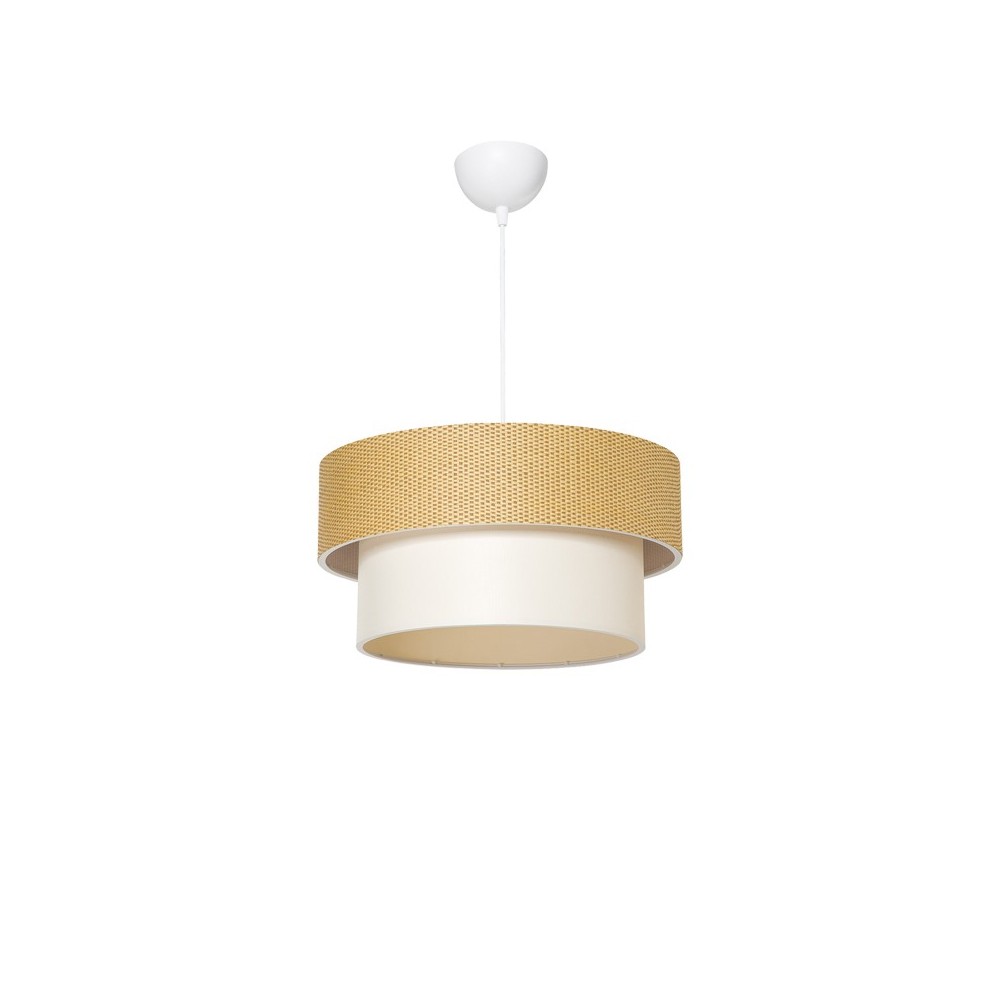 Plafonnier suspension luminaire en tissu abat jour beige 38x55 cm Plafonnier suspension luminaire en tissu abat jour beige 38x55 cm