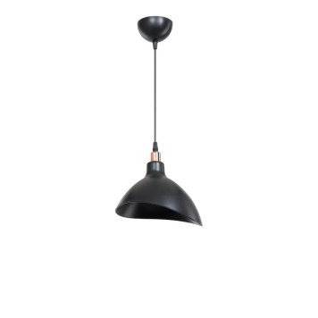 Plafonnier suspension luminaire avec abat jour noir 22x22 cm