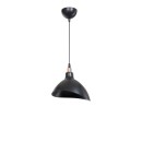 Plafonnier suspension luminaire avec abat jour noir 22x22 cm
