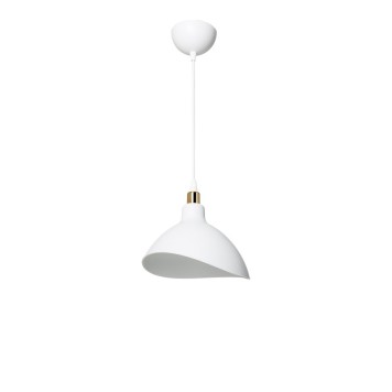 Plafonnier suspension luminaire abat jour blanc 22x22 cm