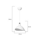 Plafonnier suspension luminaire abat jour blanc 22x22 cm