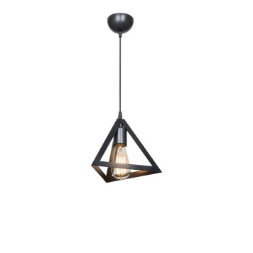 Plafonnier suspension luminaire  avec abat jour noir 24x22 cm