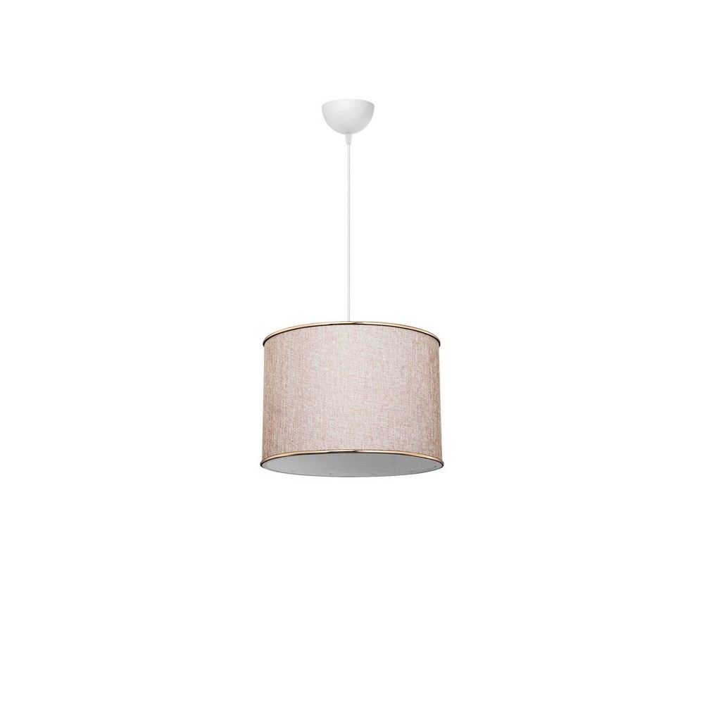 Plafonnier suspension luminaire tissu abat jour beige 30x60cm Plafonnier suspension luminaire tissu abat jour beige 30x60cm