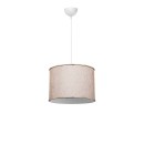 Plafonnier suspension luminaire tissu abat jour beige 30x60cm
