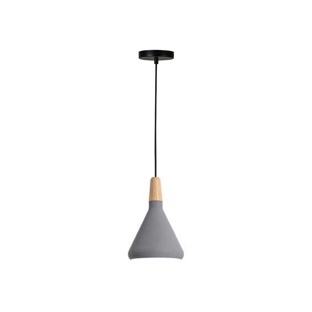 Plafonnier suspension luminaire métal gris 18x27 cm Plafonnier suspension luminaire métal gris 18x27 cm