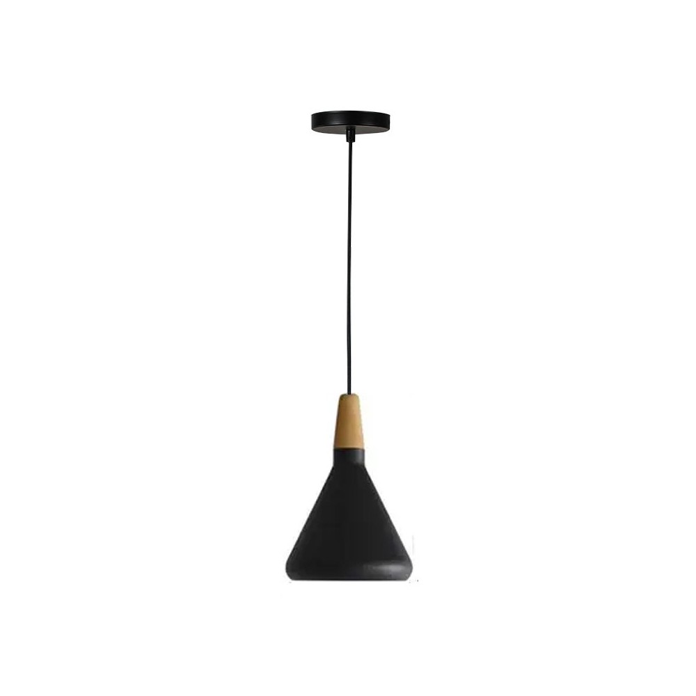 Plafonnier suspension luminaire métal noir 18x27 cm Plafonnier suspension luminaire métal noir 18x27 cm