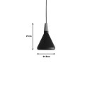 Plafonnier suspension luminaire métal noir 18x27 cm