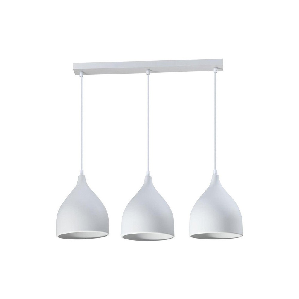 Plafonnier suspension luminaire métal blanc 50x20 cm Plafonnier suspension luminaire métal blanc 50x20 cm