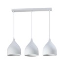 Plafonnier suspension luminaire métal blanc 50x20 cm