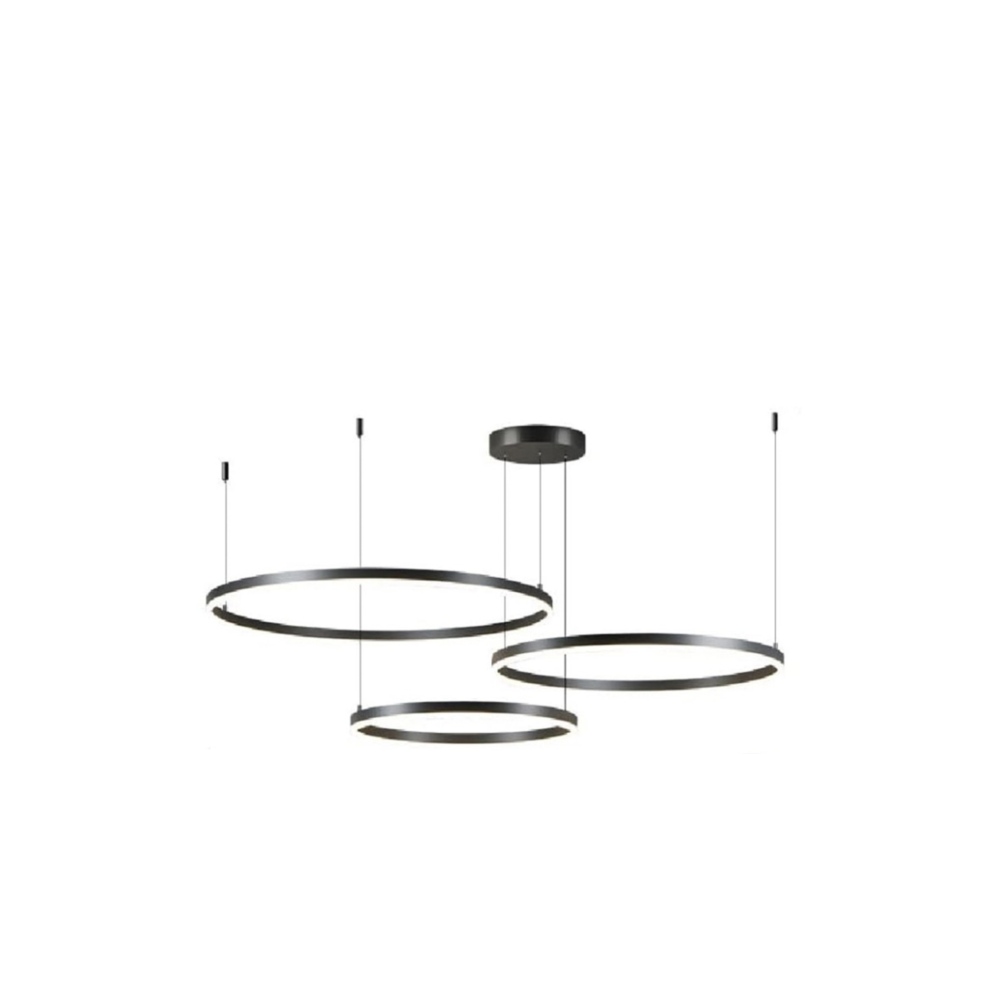 Plafonnier suspension luminaire led métal noir 120x150 cm Plafonnier suspension luminaire led métal noir 120x150 cm