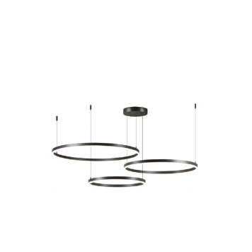 Plafonnier suspension luminaire led métal noir 120x150 cm