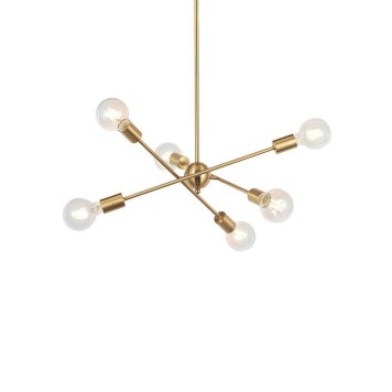 Plafonnier suspension luminaire métal doré 60x80 cm