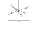 Plafonnier suspension luminaire métal doré 60x80 cm