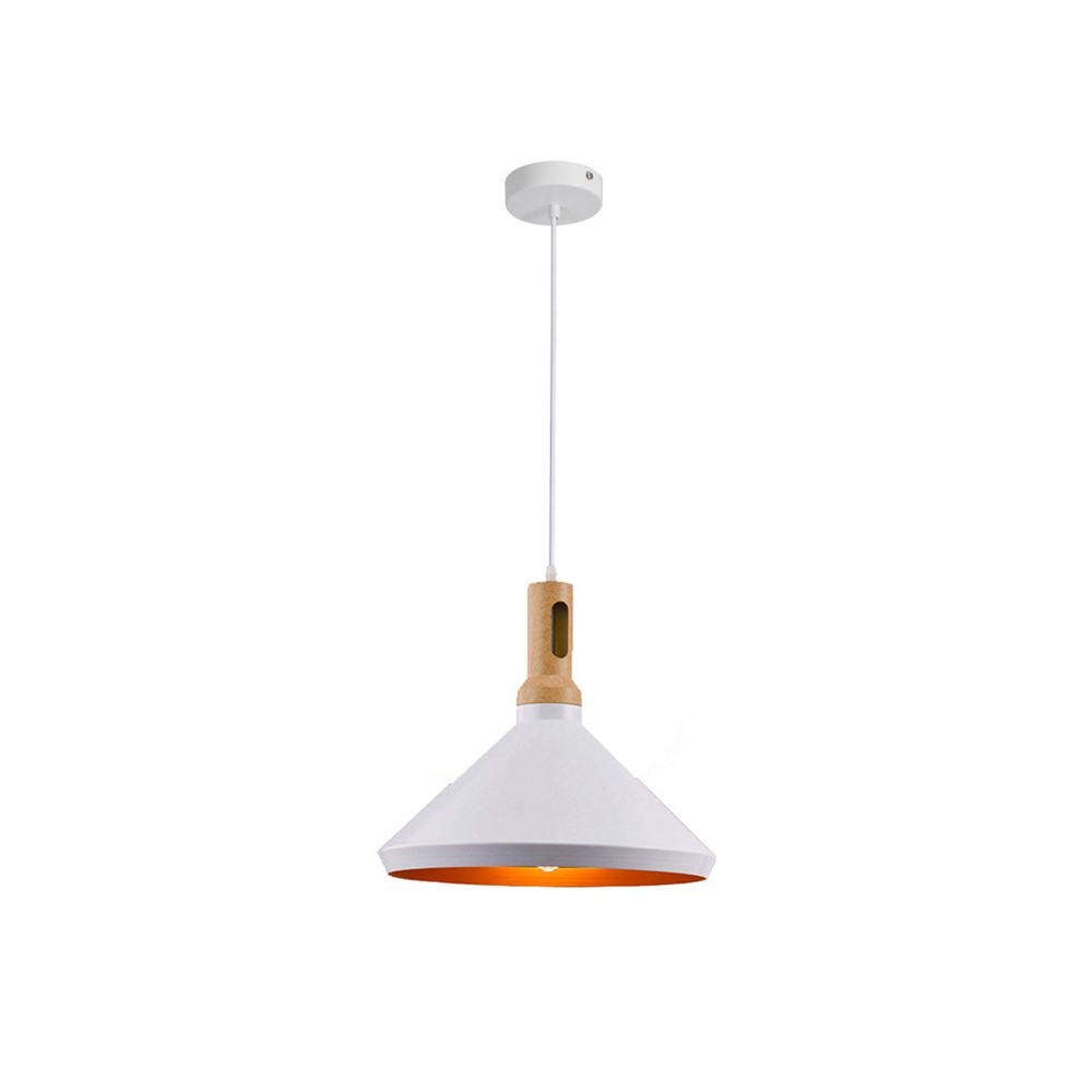 Plafonnier suspension luminaire métal blanc doré 35x24 cm Plafonnier suspension luminaire métal blanc doré 35x24 cm