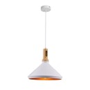 Plafonnier suspension luminaire métal blanc doré 35x24 cm