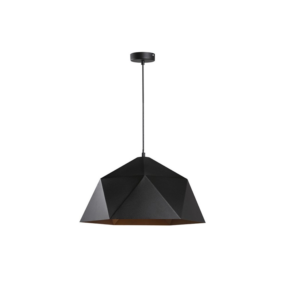 Plafonnier suspension luminaire métal noir 38x20 cm Plafonnier suspension luminaire métal noir 38x20 cm
