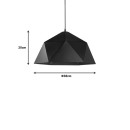 Plafonnier suspension luminaire métal noir 38x20 cm