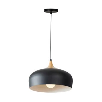 Plafonnier suspension luminaire métal noir 35x29 cm