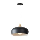 Plafonnier suspension luminaire métal noir 35x29 cm