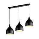 Plafonnier suspension luminaire métal noir 50x17x120 cm
