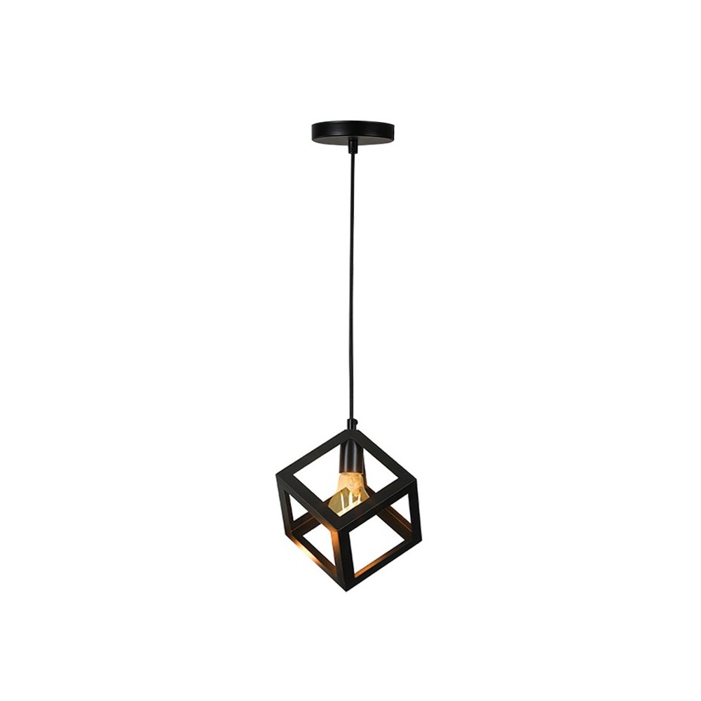 Plafonnier suspension luminaire métal noir 22x28 cm Plafonnier suspension luminaire métal noir 22x28 cm