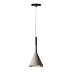 Plafonnier suspension luminaire gris métal 16x36 cm