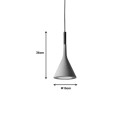 Plafonnier suspension luminaire gris métal 16x36 cm