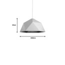 Plafonnier suspension luminaire métal blanc 38x20 cm