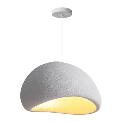 Plafonnier suspension luminaire gris clair 50x28 cm