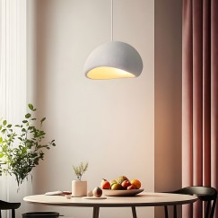 Plafonnier suspension luminaire gris clair 50x28 cm