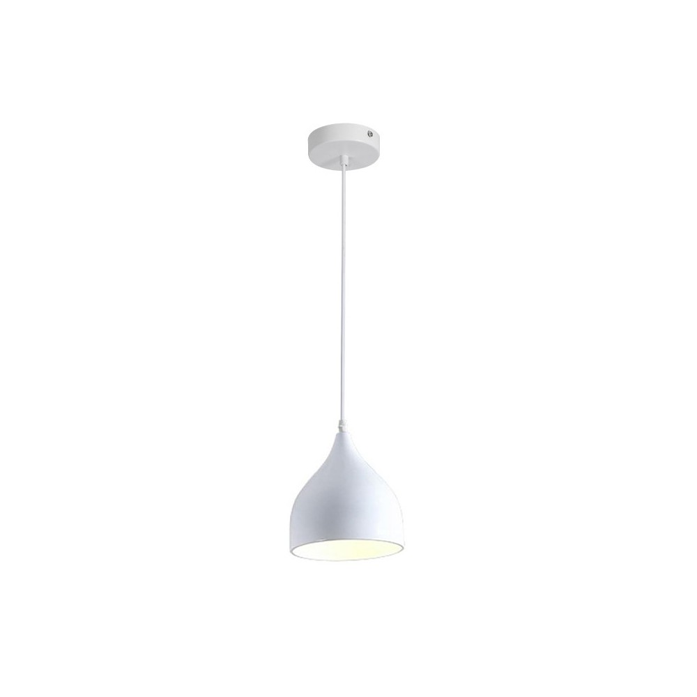 Plafonnier suspension luminaire métal blanc 17x20 cm Plafonnier suspension luminaire métal blanc 17x20 cm