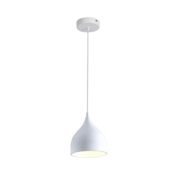 Plafonnier suspension luminaire métal blanc 17x20 cm