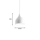 Plafonnier suspension luminaire métal blanc 17x20 cm
