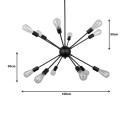 Plafonnier suspension luminaire multi lumières métal blanc 52x52x100 cm