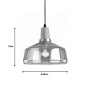 Plafonnier suspension luminaire en verre 24x19 cm