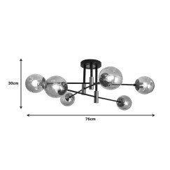 Plafonnier suspension luminaire  multi-lumières 76x30 cm
