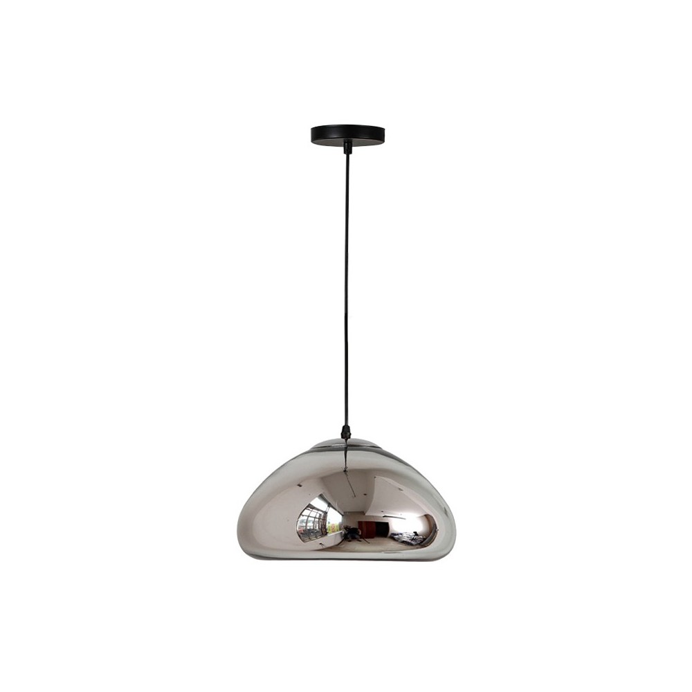 Plafonnier suspension luminaire métal argenté 30x16,5 cm Plafonnier suspension luminaire métal argenté 30x16,5 cm