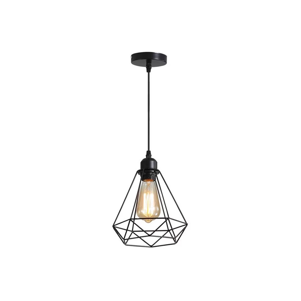 Plafonnier suspension luminaire métal noir 20,5x25 cm Plafonnier suspension luminaire métal noir 20,5x25 cm