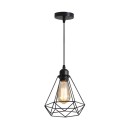 Plafonnier suspension luminaire métal noir 20,5x25 cm