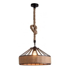 Plafonnier suspension luminaire corde 30x15 cm